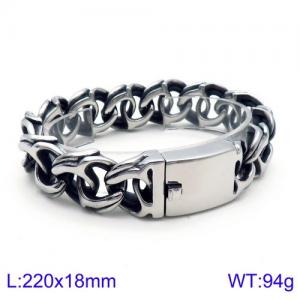 Stainless Steel Bracelet(Men) - KB118443-BDJX