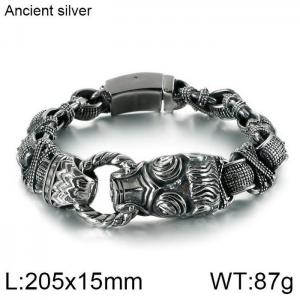 Stainless Steel Bracelet(Men) - KB118454-BDJX