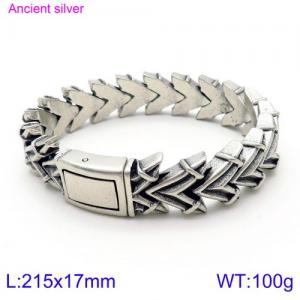 Stainless Steel Bracelet(Men) - KB118456-BDJX