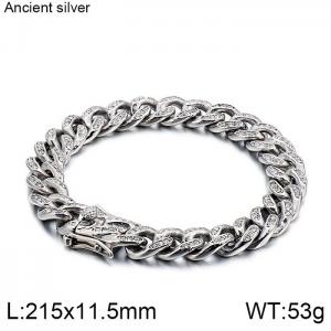 Stainless Steel Bracelet(Men) - KB118465-BDJX