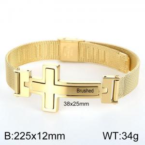 Stainless Steel Stone Bracele - KB118473-KHY