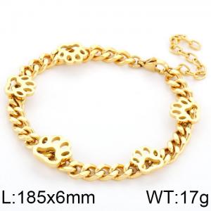 Stainless Steel Gold-plating Bracelet - KB118508-KHY