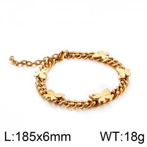 Stainless Steel Gold-plating Bracelet - KB118517-KHY