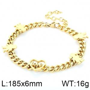 Stainless Steel Gold-plating Bracelet - KB118523-KHY