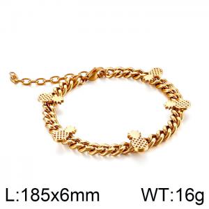 Stainless Steel Gold-plating Bracelet - KB118526-KHY