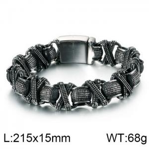 Stainless Steel Bracelet(Men) - KB118536-BDJX