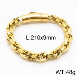 Stainless Steel Gold-plating Bracelet - KB119233-KFC