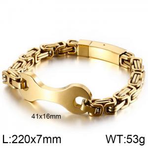 Stainless Steel Gold-plating Bracelet - KB119265-KFC