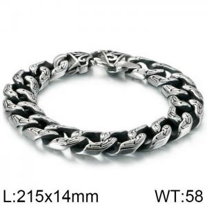 Stainless Steel Bracelet(Men) - KB119283-BDJX
