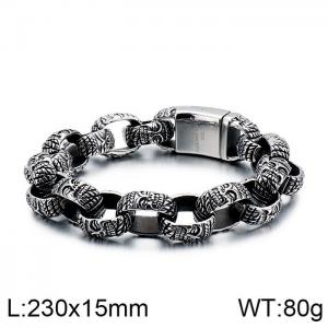 Stainless Steel Bracelet(Men) - KB119286-BDJX