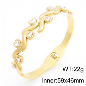 Stainless Steel Gold-plating Bangle - KB119411-SP
