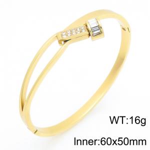 Stainless Steel Gold-plating Bangle - KB119414-SP