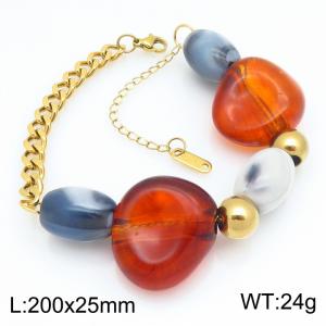 Stainless Steel Gold-plating Bracelet - KB119432-SP