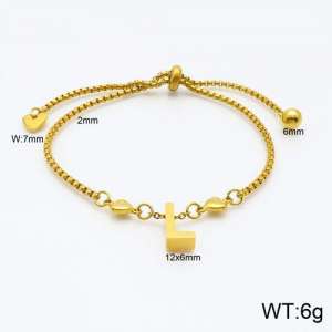 Stainless Steel Gold-plating Bracelet - KB119525-Z