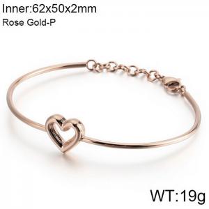 Stainless Steel Rose Gold-plating Bangle - KB120022-KHY
