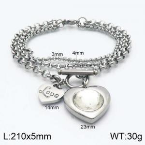 Stainless Steel Stone Bracelet - KB120574-Z