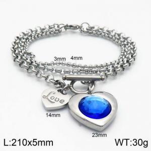 Stainless Steel Stone Bracelet - KB120577-Z