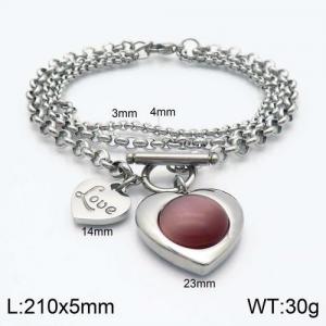 Stainless Steel Stone Bracelet - KB120579-Z