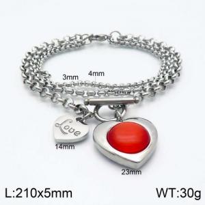 Stainless Steel Stone Bracelet - KB120580-Z