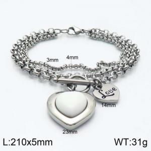 Stainless Steel Stone Bracelet - KB120592-Z