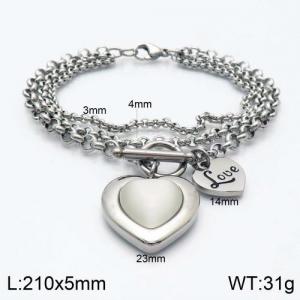 Stainless Steel Stone Bracelet - KB120593-Z