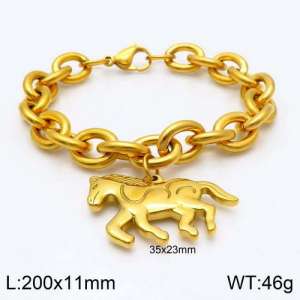 Stainless Steel Gold-plating Bracelet - KB120617-Z