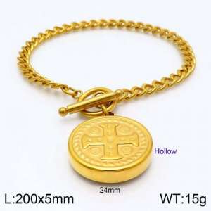 Stainless Steel Gold-plating Bracelet - KB120623-Z