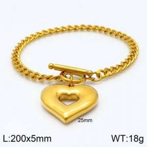 Stainless Steel Gold-plating Bracelet - KB120625-Z