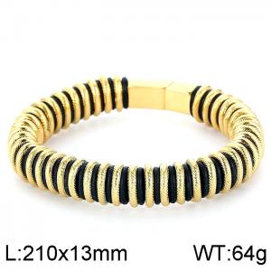 Stainless Steel Gold-plating Bracelet - KB121332-KFC