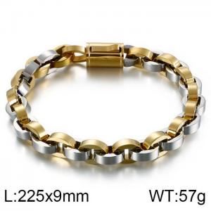 Stainless Steel Gold-plating Bracelet - KB121504-KFC