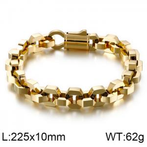 Stainless Steel Gold-plating Bracelet - KB121513-KFC