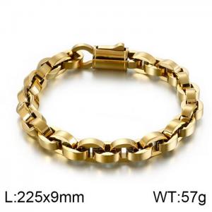 Stainless Steel Gold-plating Bracelet - KB121541-KFC