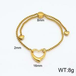 Stainless Steel Gold-plating Bracelet - KB121707-Z