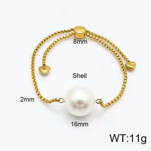 Stainless Steel Gold-plating Bracelet - KB121708-Z