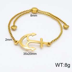 Stainless Steel Gold-plating Bracelet - KB121709-Z