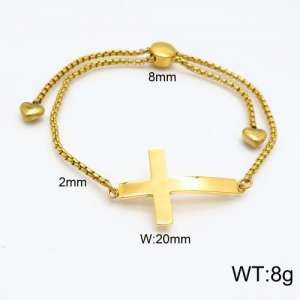 Stainless Steel Gold-plating Bracelet - KB121712-Z