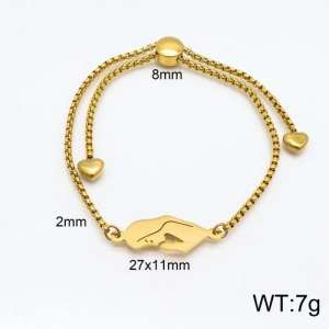 Stainless Steel Gold-plating Bracelet - KB121714-Z