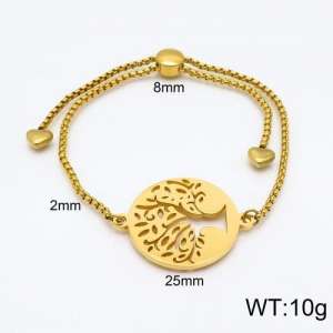 Stainless Steel Gold-plating Bracelet - KB121716-Z