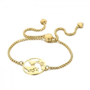 Stainless Steel Gold-plating Bracelet - KB121717-Z