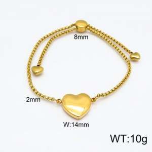 Stainless Steel Gold-plating Bracelet - KB121720-Z