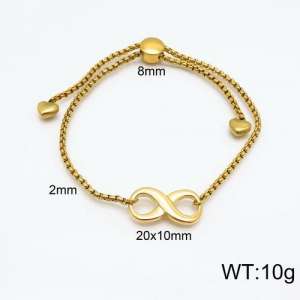 Stainless Steel Gold-plating Bracelet - KB121722-Z