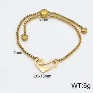 Stainless Steel Gold-plating Bracelet - KB121730-Z