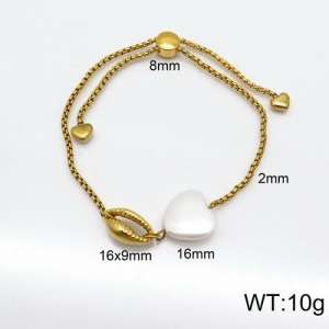 Stainless Steel Gold-plating Bracelet - KB121734-Z