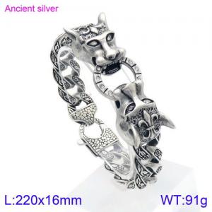 Stainless Steel Bracelet(Men) - KB122137-BDJX