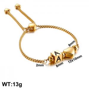 Stainless Steel Gold-plating Bracelet - KB122358-Z