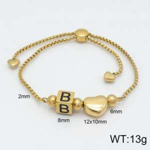 Stainless Steel Gold-plating Bracelet - KB122359-Z