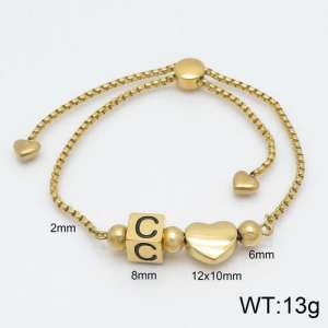 Stainless Steel Gold-plating Bracelet - KB122360-Z