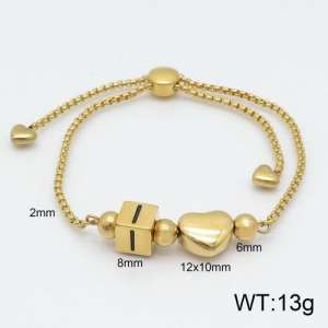 Stainless Steel Gold-plating Bracelet - KB122366-Z