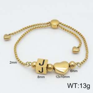 Stainless Steel Gold-plating Bracelet - KB122367-Z