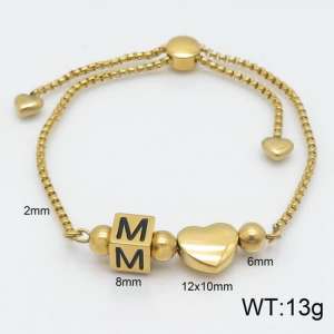 Stainless Steel Gold-plating Bracelet - KB122371-Z